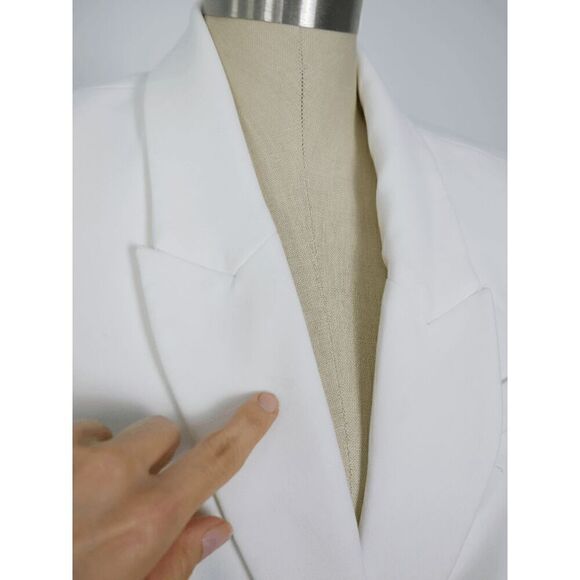 T Tahari Women's White Belted Sleeveless Blazer 6 - Picture 5 of 12
